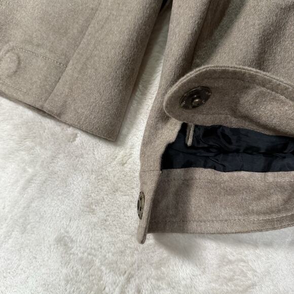 Akris Punto Tan Wool Angora Collared Short Trench Jacket Size US 8 FR 40 - Picture 7 of 9